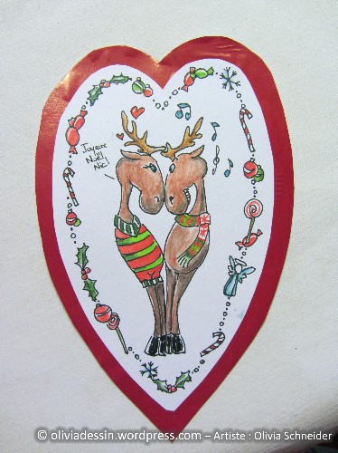 Joyeux Noël - Les rennes amoureux © Olivia Schneider